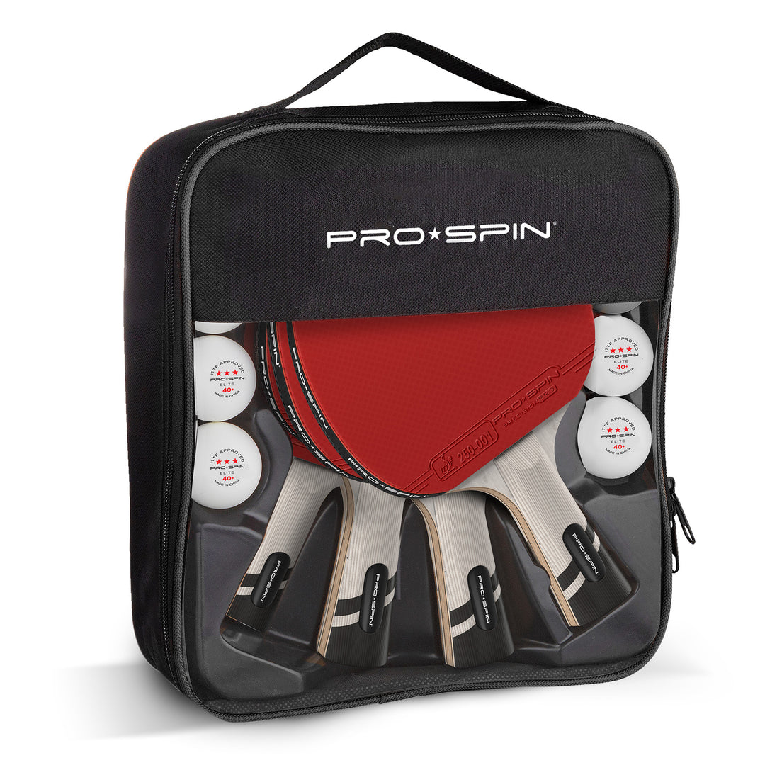 Carbon Fiber Ping Pong Paddles - 4-Player Competition Set