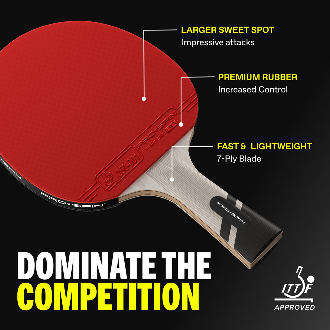 Carbon Fiber Ping Pong Paddles - 4-Player Competition Set