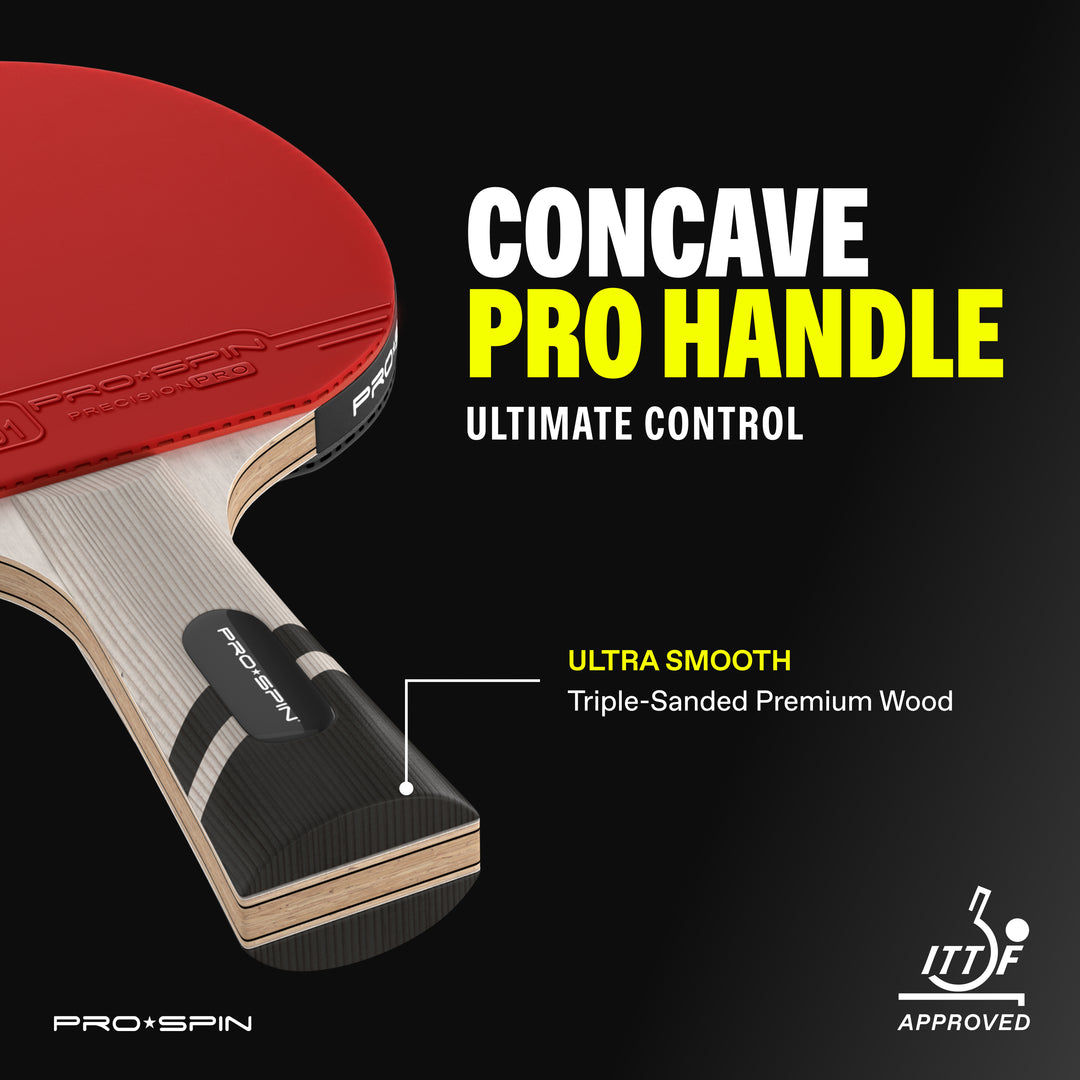 Carbon Fiber Ping Pong Paddles - 4-Player Competition Set
