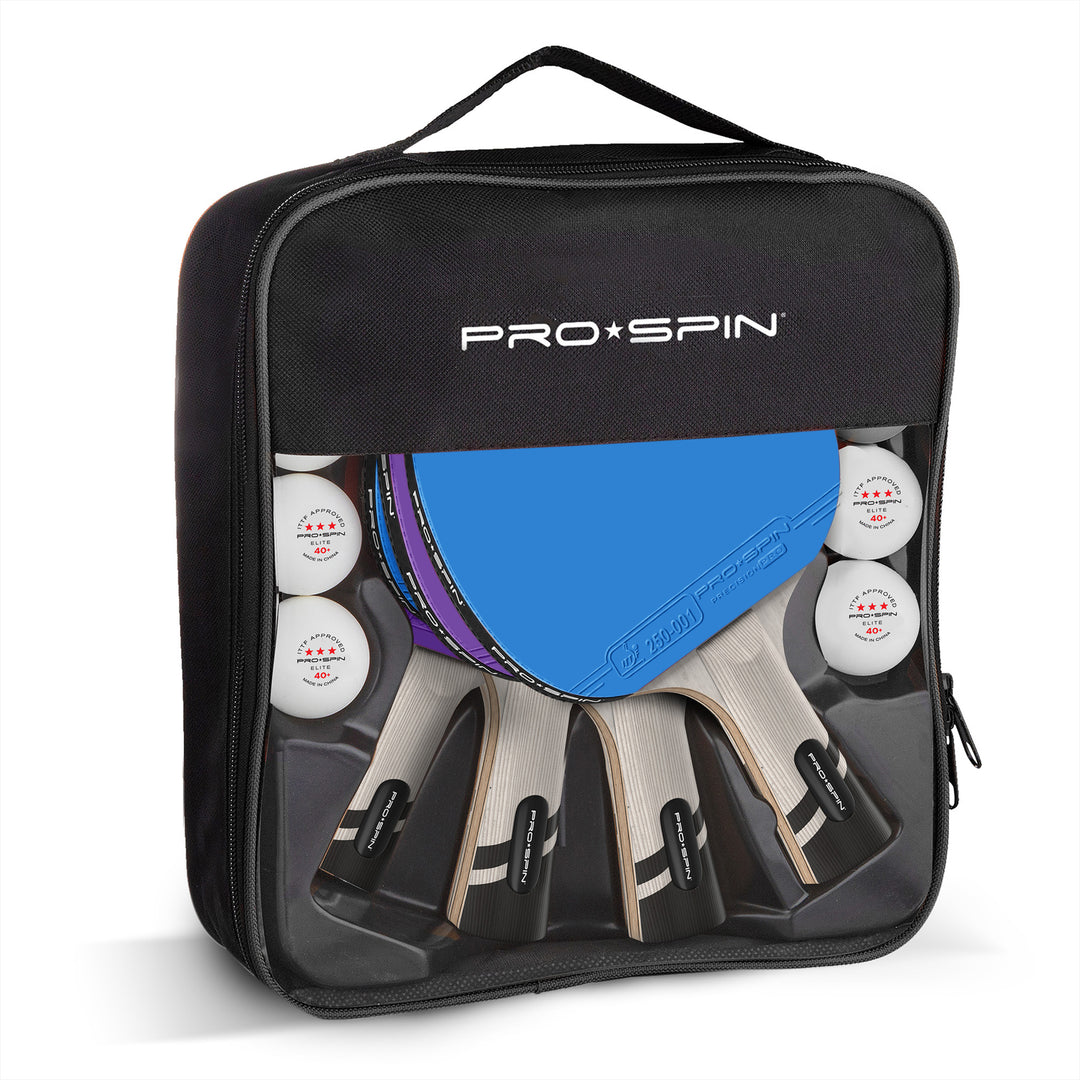 Carbon Fiber Ping Pong Paddles - 4-Player Competition Set