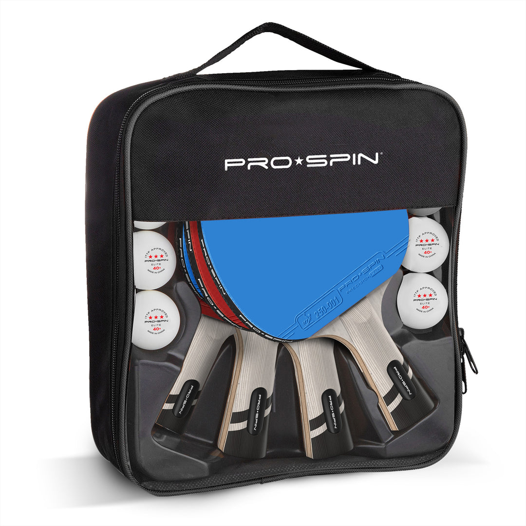 Carbon Fiber Ping Pong Paddles - 4-Player Competition Set