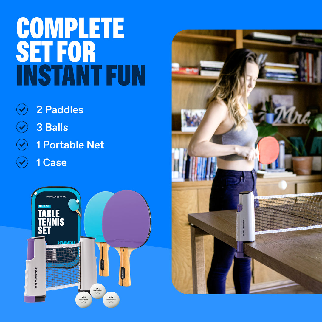 All-In-One Portable Ping Pong Set